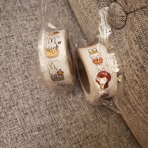 2 Rolls Of Miffy Character Stickers, 500 Each, 1000 Stickers Total